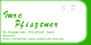 imre pfisztner business card